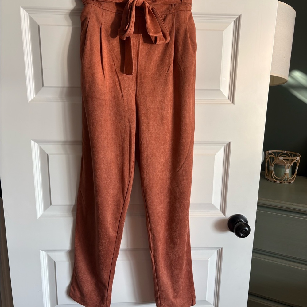 Working Woman Suede Clay Pants